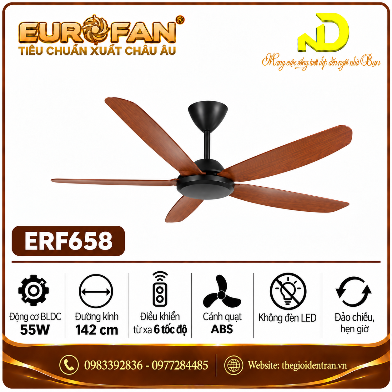 Quạt trần Eurofan ERF658